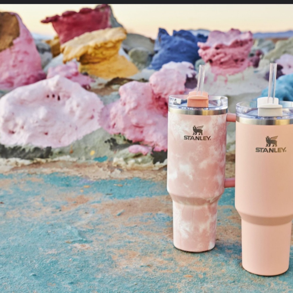 Stanley quencher 40oz limited edition target peach tie dye